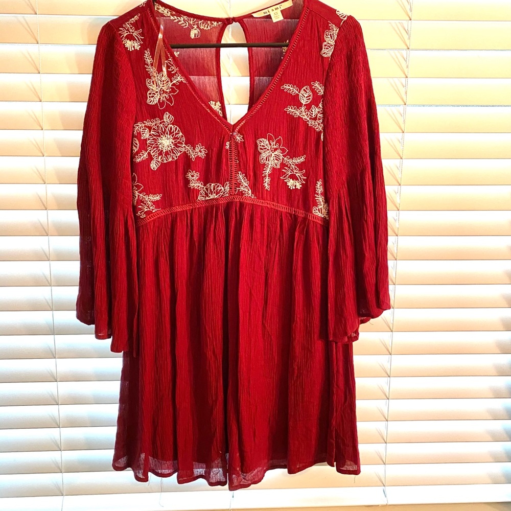 Long sleeve boho dress